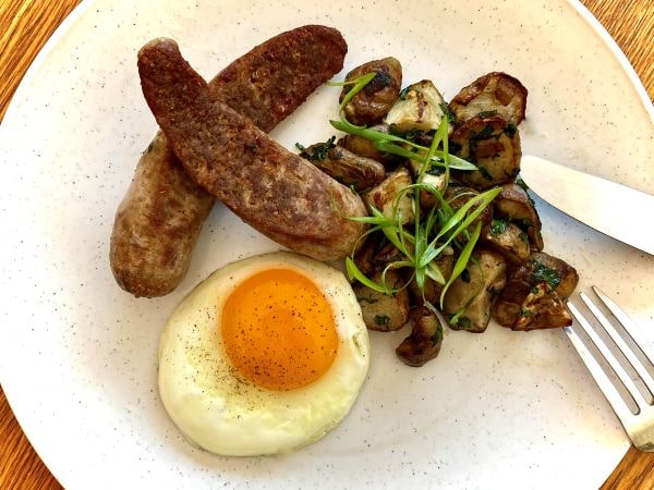Sunchoke Hash, Sausage, Farm Egg image