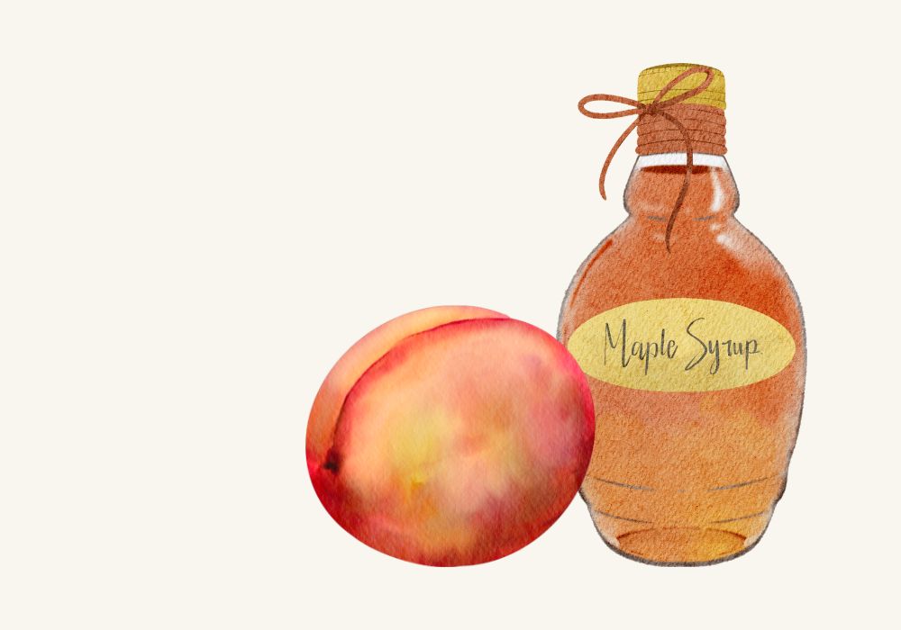 Simple Baked Maple Peach Frozen Dessert Recipe image