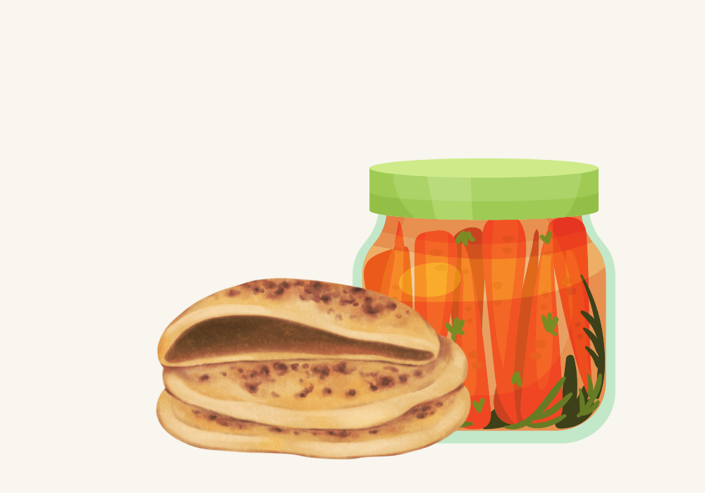 Quick Organic Hummus & Pickled Carrot Pita Wrap Lunch Recipe image