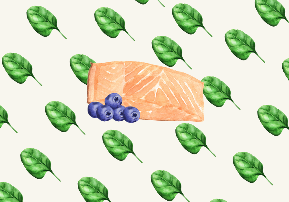 Fast Blueberry Spinach Salad with Salmon Weeknight Dinner Recipe image