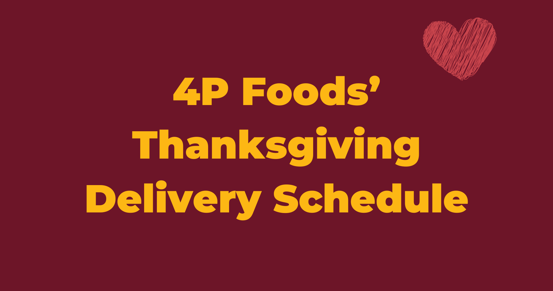 Modified Thanksgiving Delivery Schedule image