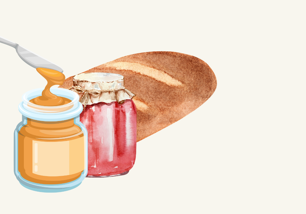 Locally Roasted Peanut Butter and Local Jam Sandwich Lunch Recipe image