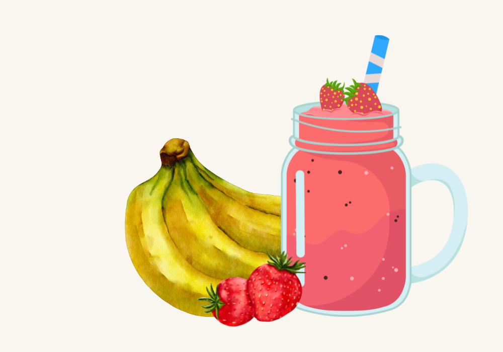 Simple Strawberry Smoothie Breakfast Recipe image